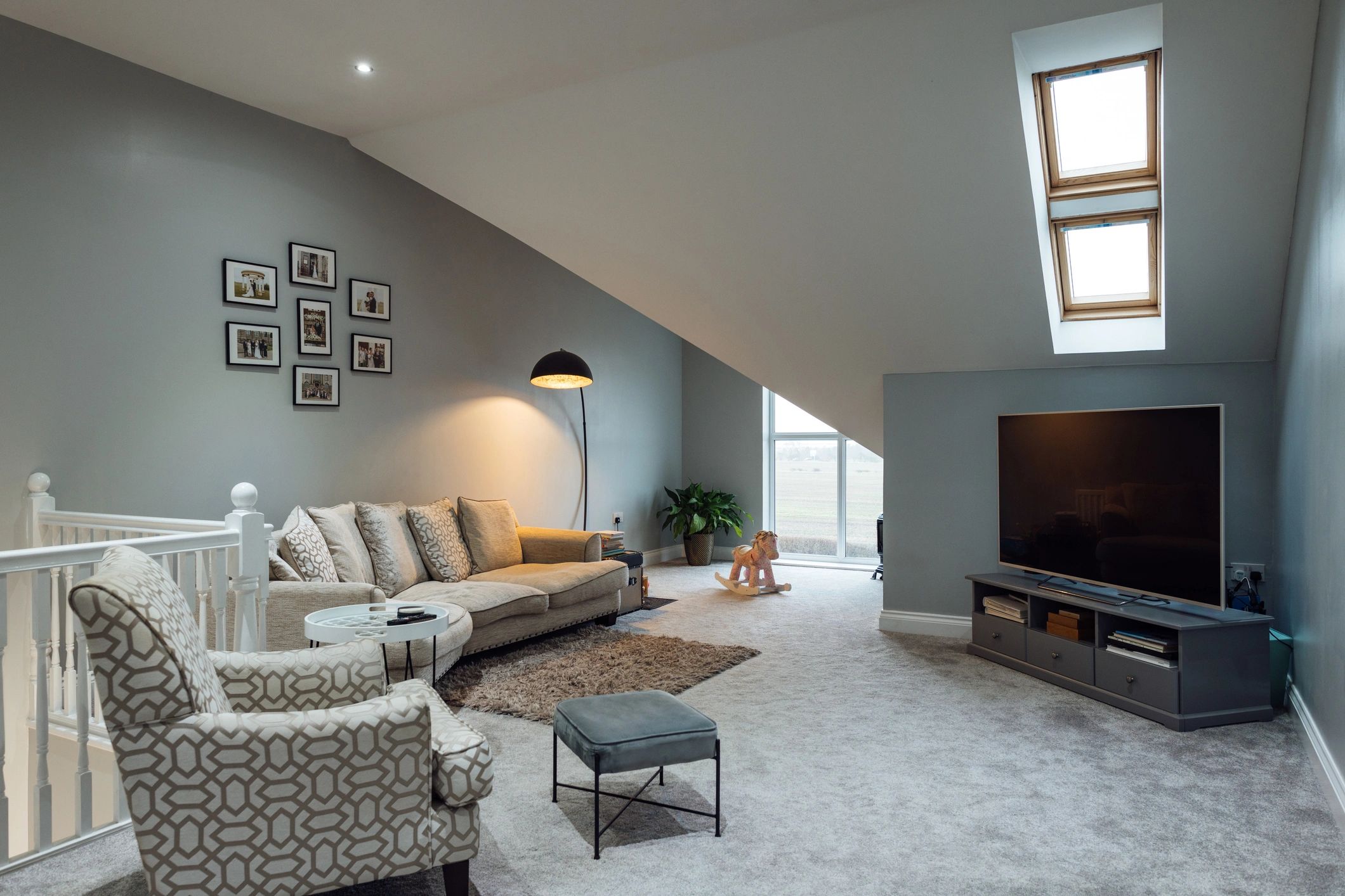 Modern living room after refurbishment